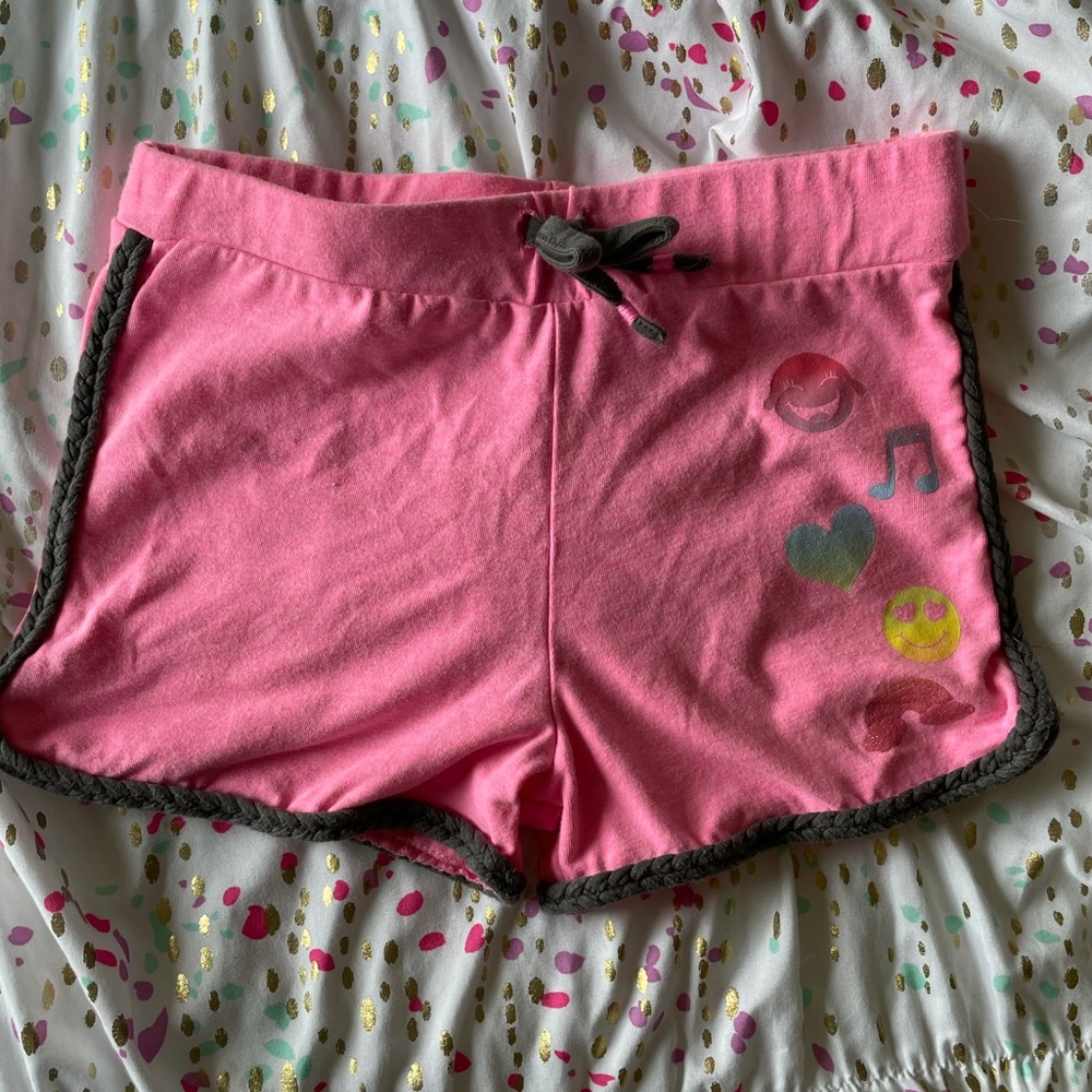 Cold Crush Girls Pink Emoji Shorts size 6